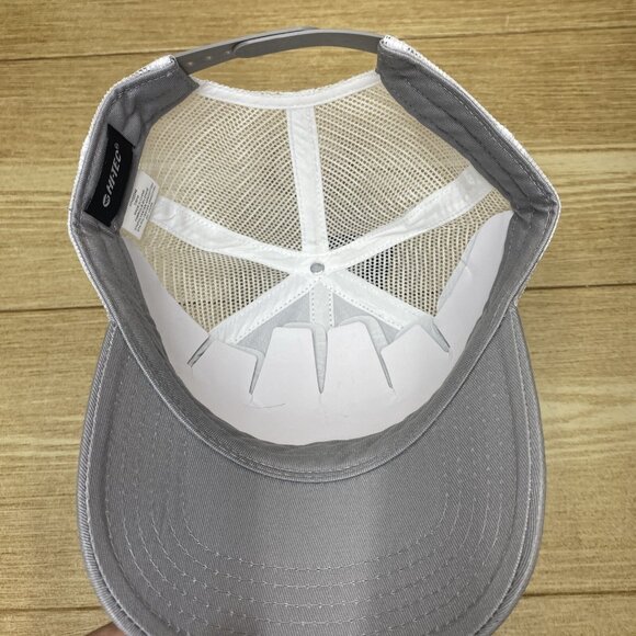 Men's Trucker Hat Adjustable Strap Back Hat Mesh Cap Hi Tec Gray White - Picture 9 of 11